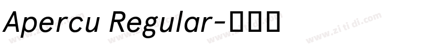 Apercu Regular字体转换